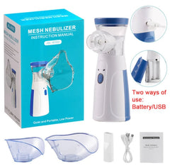 Mini Mesh Portable Nebulizer – Quiet, Compact & Easy Breathing Solution Anywhere