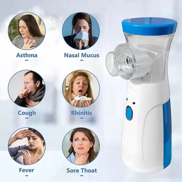 Mini Mesh Portable Nebulizer – Quiet, Compact & Easy Breathing Solution Anywhere